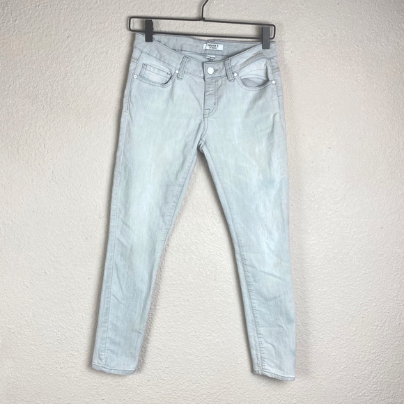 Forever 21 Light Gray Skinny Jeans 26 - Picture 1 of 11